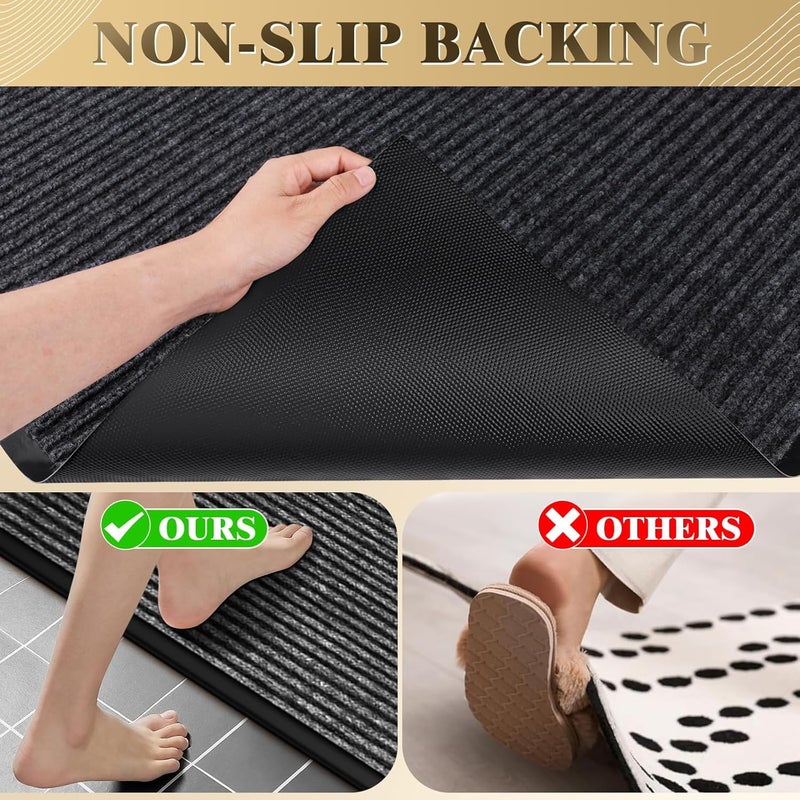 laapee 4'x6' Extra Large Non-Slip Door Mat Rug - Heavy Duty Polyester Entryway Mat for Indoor Outdoor Covered Entrance - Stain Resistant Commercial Doormat for Home, Office Building, Mall - Image 5